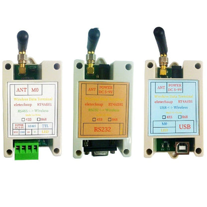 RT4AE01 433M 868M RS485 RS232 USB Wireless Transceiver Serial Data Long-Distance Transmi