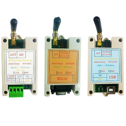 RT4AE01 433M 868M RS485 RS232 USB Wireless Transceiver Serial Data Long-Distance Transmi
