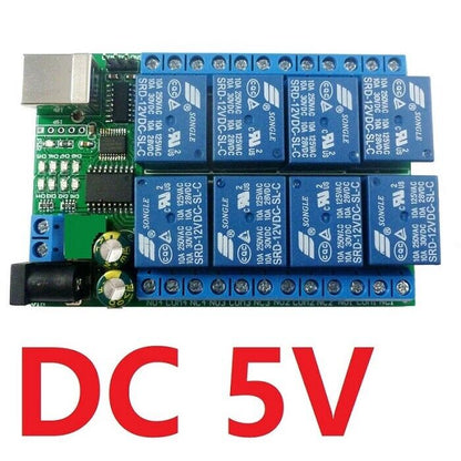 UD23A08 USB TTL232 UART PC MCU COM Relay CH340 WIN10 Linux MAC 8ch DC 5V 12V 24V