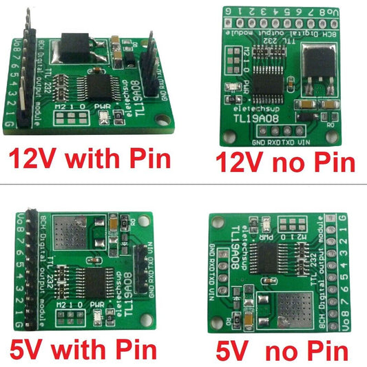TL19A08 TL19B08 8ch Modbus Rtu AT Command RS232(TTL)PLC Module PC UART IO Control Switch Board