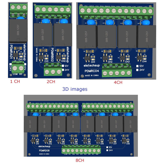 PDMRA01 PDMRB02 PDMRC04 PDMRD08 DC 12/24V 1-8CH 30mA-10A Digital Amplifier PLC for PTZ RS485 Industrial Control