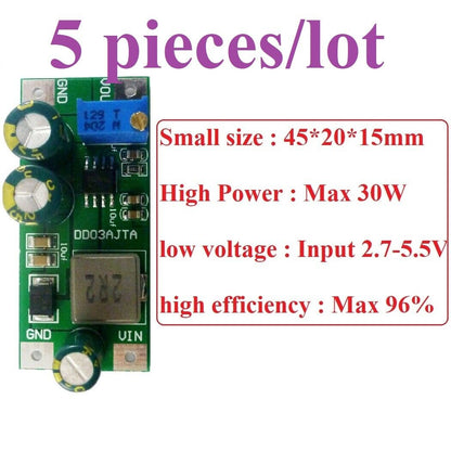 DD03AJTA 6A DC 3.3V 3.7V to 5V 6V 9V 12V 15V 24V DC-DC Boost Converter Module LED IP PTZ