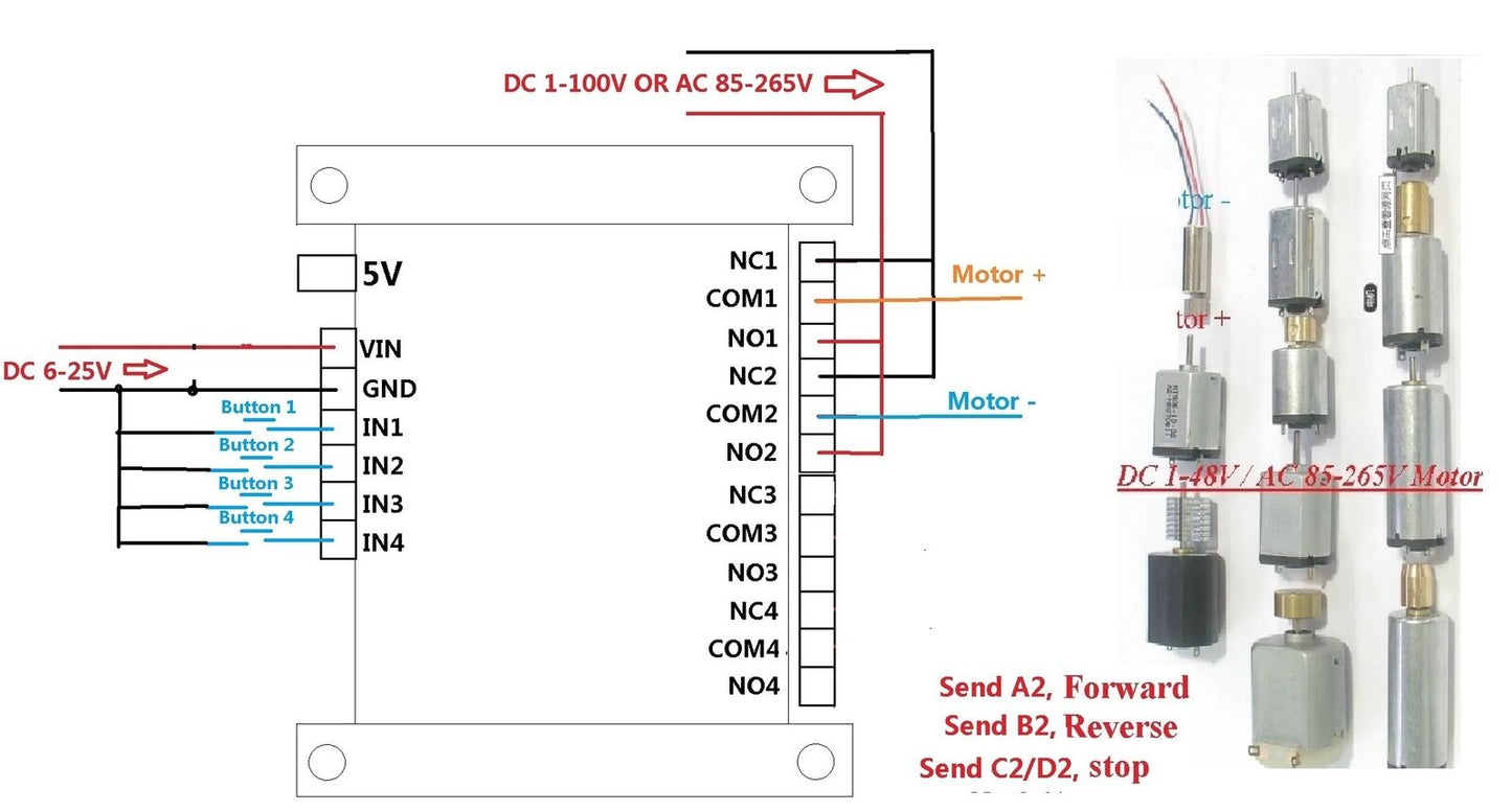 DC 5V 12V 24V 4CH Bluetooth Relay RF Remote control Switch for Apple IOS Android