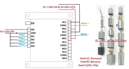 DC 5V 12V 24V 4CH Bluetooth Relay RF Remote control Switch for Apple IOS Android