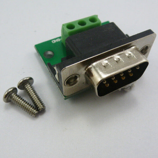 RS232 Adapter DB9 Male to 3Pin RXD TXD GND UART Serial Port  to Cable Terminal