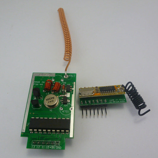 RF11A04 433MHz PT2262 PT2272 EV1527 Arduno Encoder Decoder RF Delay  Wireless Link Kit