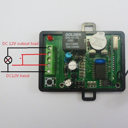 DC24V 1 Channel RF Wireless Remotes 433MHZ Rolling Code HCS301 Relay Receiver