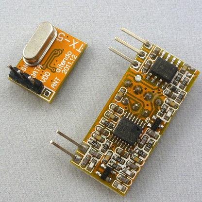 ASK AM Super-heterodyne RF Wireless Transmit Receiver Modules 433MHZ 1 pairs
