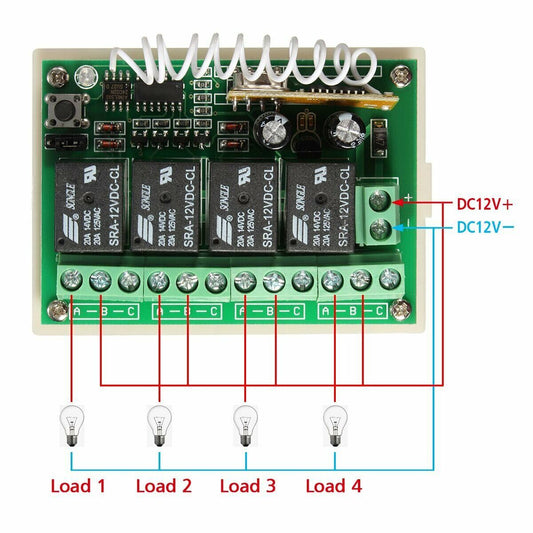AK020 TB195 4 CH PT2262 Transmitter Control Relay Receiver Kits  for Arduno MCU Relay Switch