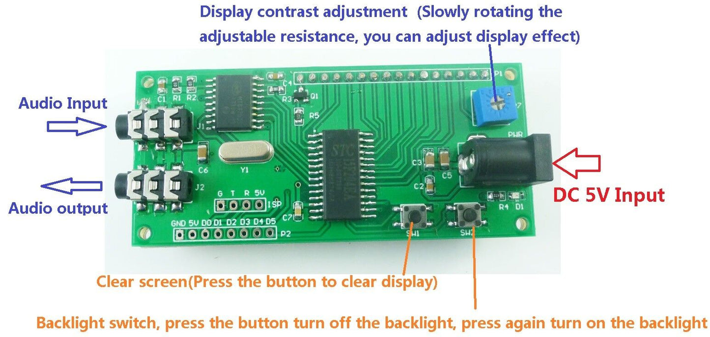 DTMF decoder with LCD Display MT8870 Audio Voice Module for Mobile phone key pad