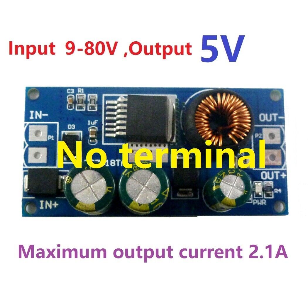 DD7818TA 2.1A HV DC-DC Converter Buck Module EBike 8-80V 48V 64V to 3.3V 5V 6V 9V 12V 15V