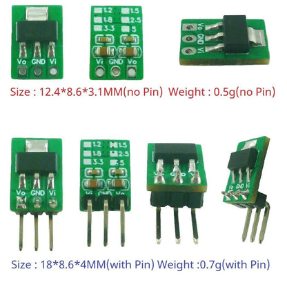 LO1117MB Tiny Out 1A 1.2V 1.8V 2.5V 3.3V 5V 80MV Drop Voltage 60uA Standby Step-Down Buck