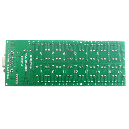 R223C16 16ch 12V RS232 Serial Port DB9 Relay Board UART LED Motor Smart Switch Module