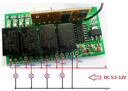 Mini DC 5V 12V 433M Wireless Controller RF Relay Switch for Arduno