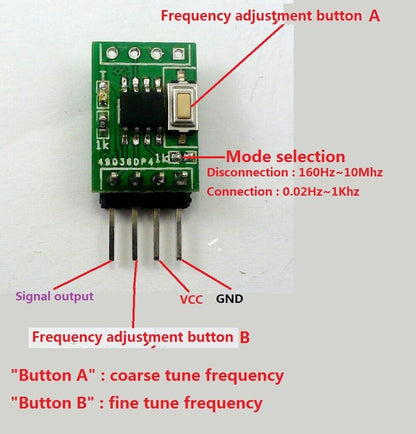 TB350 0.02Hz-10Mhz Adjustable Square Wave Pulse Signal generator replace NE555 DDS MCU
