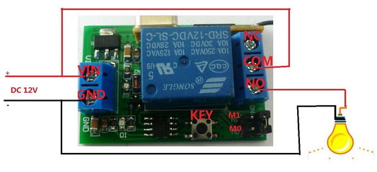 CE033A 1CH 433mhz Delay Relay Receiver Pt2262 Module 4Buttons EV1527 Receiver 433.92MHz