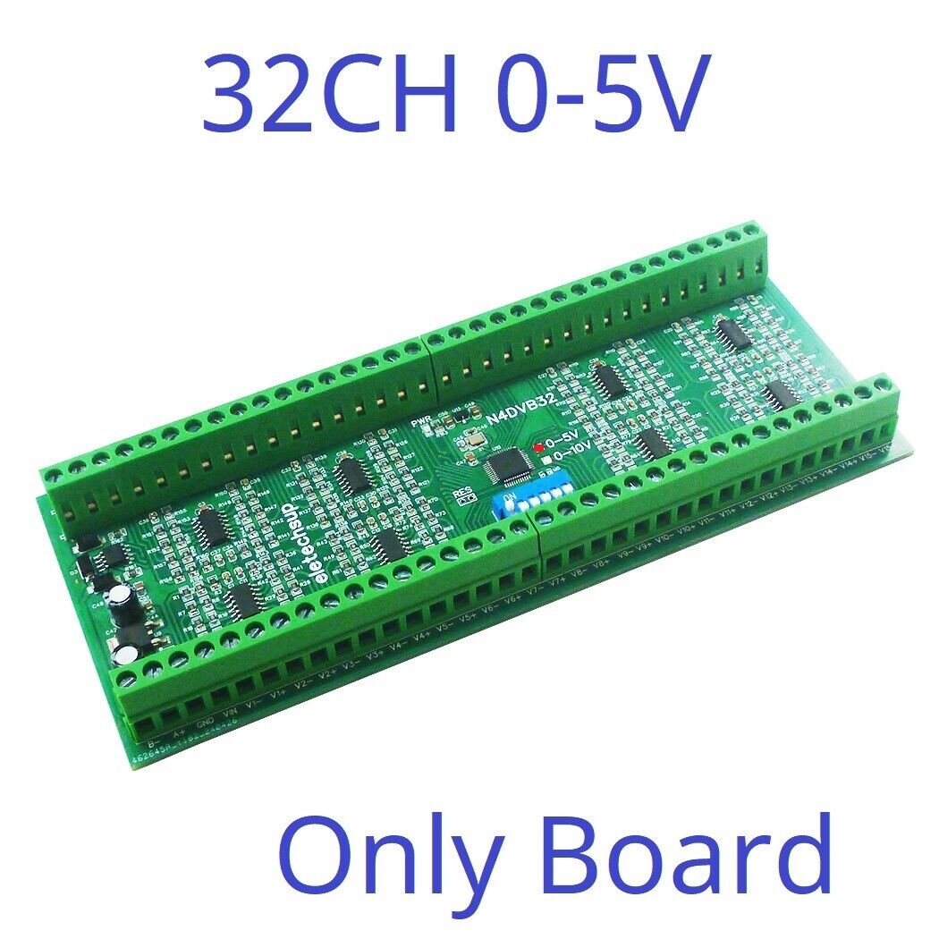 N4DVB32 32-AI RS485 Differential Voltage Collector Modbus RTU 0-5V 0-10V Analog Input AD