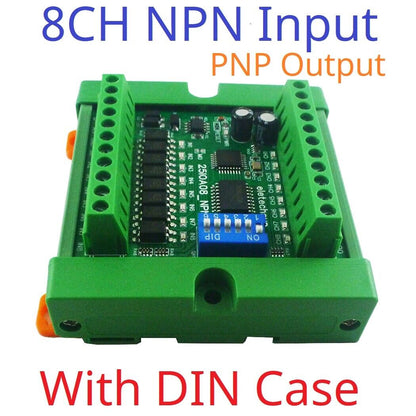 25IOA08 25IOB16 25IOC32 8-32 DI-DO PNP to PNP RS485 Modbus Rtu Remote IO Module DC 12-24V 300MA DMOS PNP