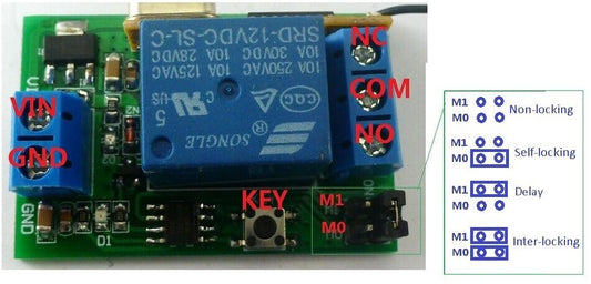 CE033A 12V 433MHz Transmitter Control Delay Relay Receiver Kits Wireless Bulb System