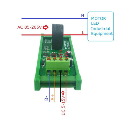 CTR4A01 5-20A 220V 60HZ RS485 Current Collector Ammeter MODBUS PLC AC Transformer Meter
