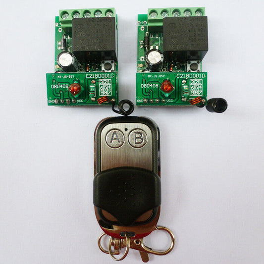 DC 24V 1 Key Fob Control 2 pcs 1 Channel RF Wireless Remote Relay Switch On Off