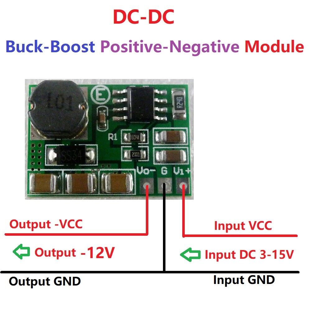 DD0315NA 300mA +3~+15V to-3.3v ~-15V Boost-Buck input +Voltage output -Voltage Converter