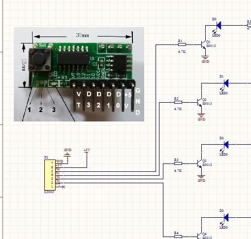 CE006 433MHz 4ch EV1527 PT2262 Decode Module RF Receiver for Arduno Plug-in DUE