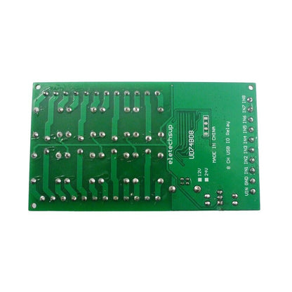 UD74B08 DC 12V 24V 8ch IO Digital Collector USB COM Serial Port UART Relay