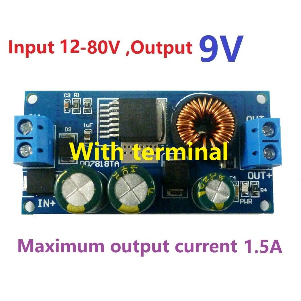 DD7818TA 2.1A HV DC-DC Converter Buck Module EBike 8-80V 48V 64V to 3.3V 5V 6V 9V 12V 15V