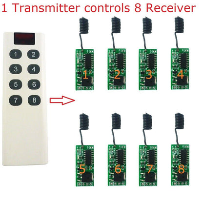RFM1C01 1 VS 8  Remote Control Switch Energy Saving Wireless RF Switch For Car Lighting