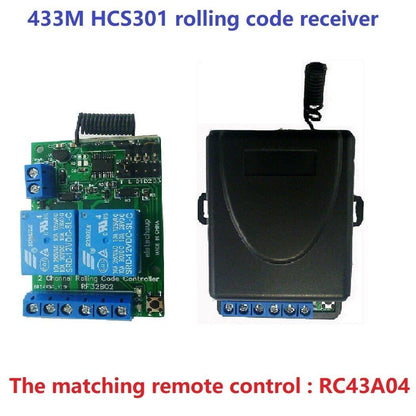 RF32B02 4 Remotes 1 Receiver Control DC 12V 2CH Wireless RKE Secure Remote Rolling Code