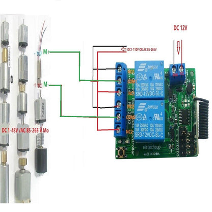 RF32B02 2 to 1 DC 12V RKE Secure Remote Keyless Entry System Remote Controller Hopping C