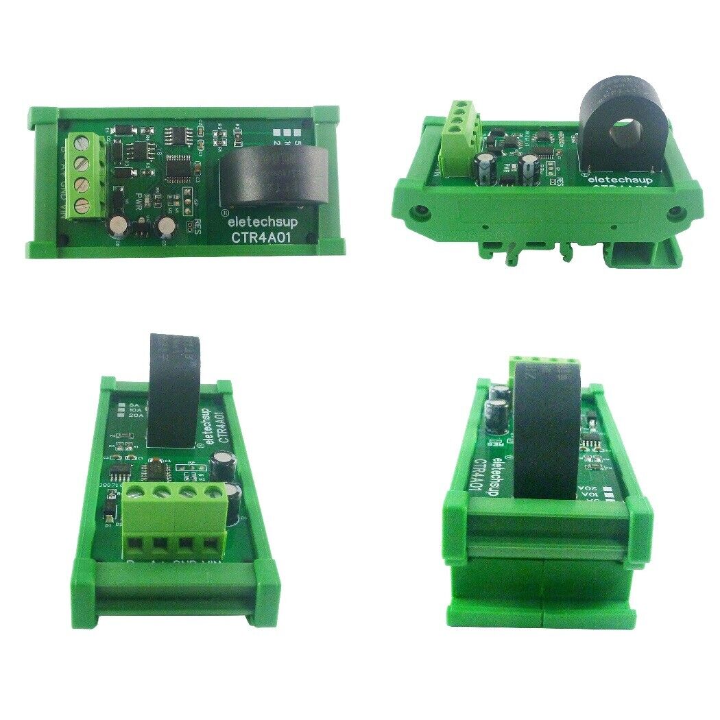 CTR4A01 5-20A 220V 60HZ RS485 Current Collector Ammeter MODBUS PLC AC Transformer Meter