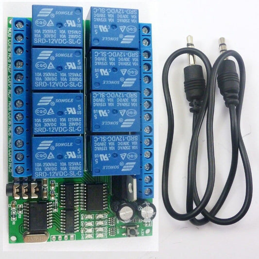 AD22A08 12VDC 8ch MT8870 DTMF Tone Signal Decoder Relay Phone Remote Control Swi