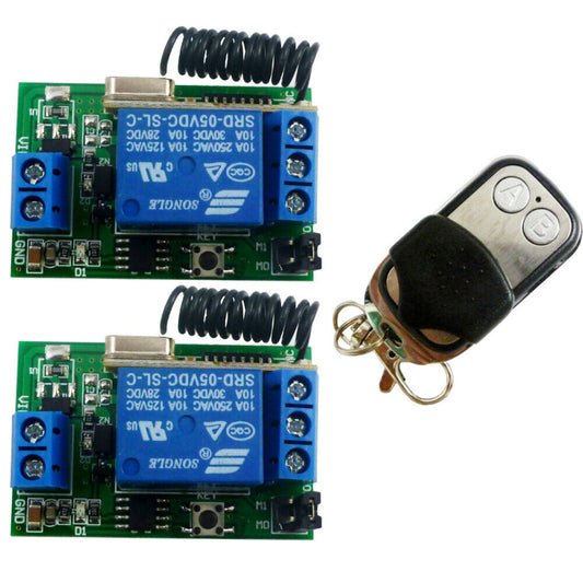 CE033A DC 12V 433mhz Delay Relay Receiver Pt2262 Module 2 Buttons EV1527 Remote Control