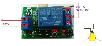 CE033B DC5V 433MHz RF Wireless Remote On/off Switch + Delay Time Timer Controller Link