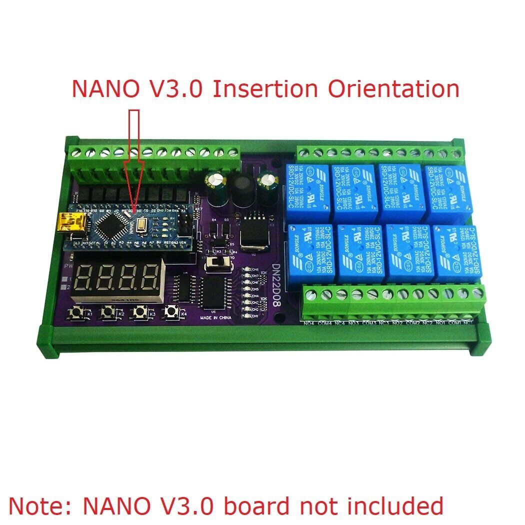 DN22D08 24V RS485 Master Device Replace PLC/PC/touch Screen Control 8 DI DO