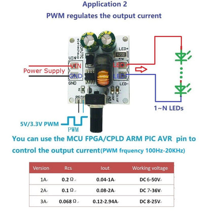 LD50AJTC DC 6-50V Handle Dimming LED Driver 0-3A Adjustable Constant Current Converter