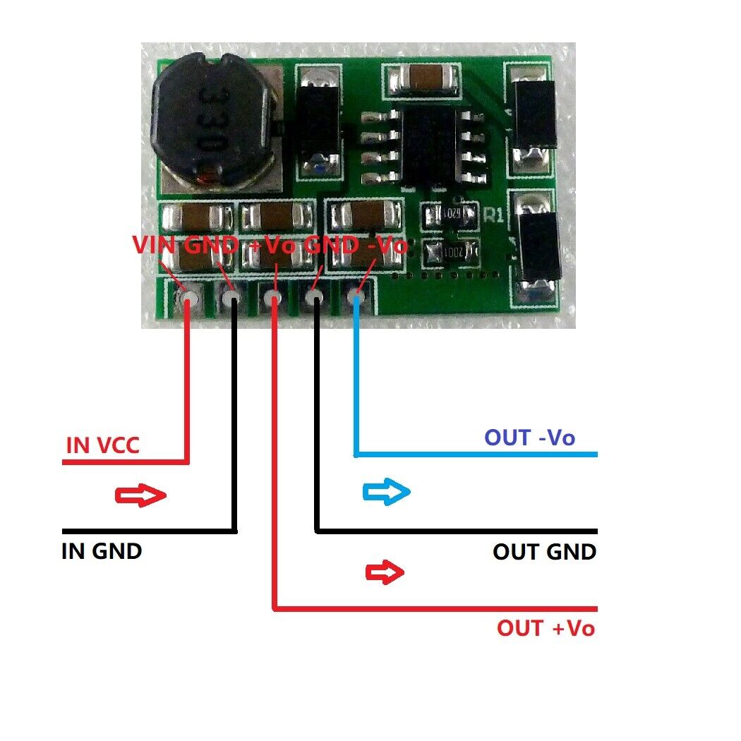 DD1718PA +-5V 6V 9V 12V 15V 24V Positive & Negative Dual DC DC Step-up Boost Converter