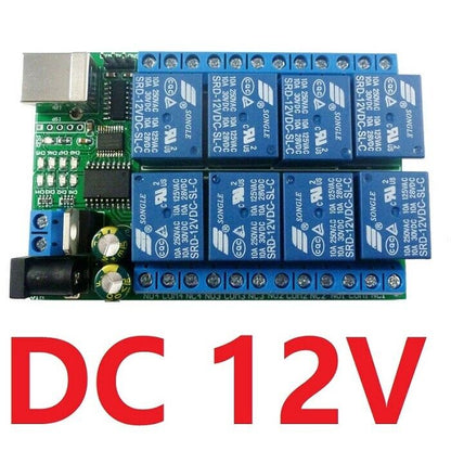 UD23A08 USB TTL232 UART PC MCU COM Relay CH340 WIN10 Linux MAC 8ch DC 5V 12V 24V
