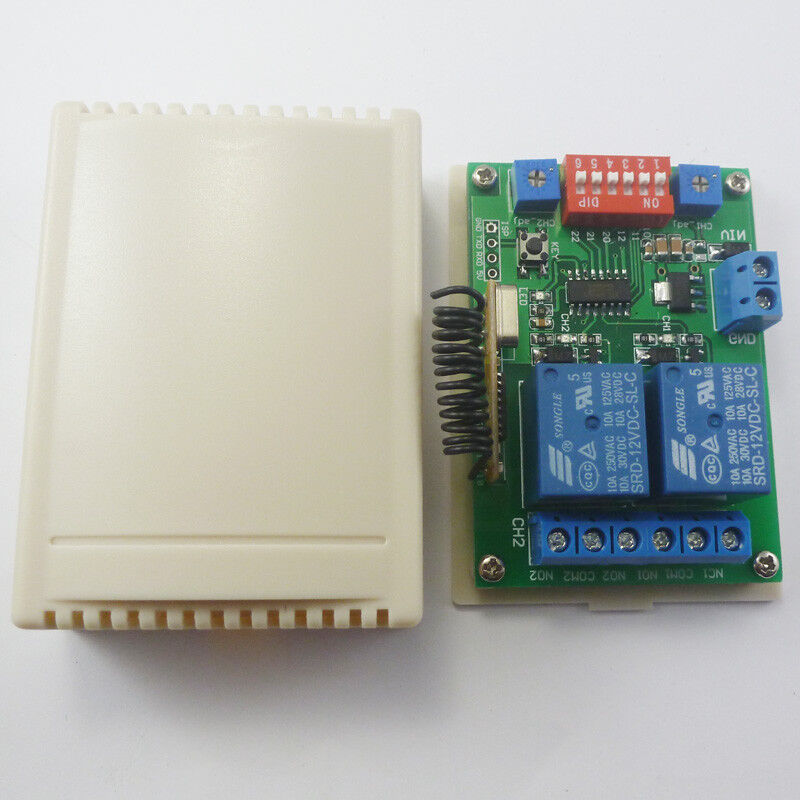 433Hz Crystal Frequency 12V 6CH Wireless Remote Control Relay Switch 1 TX + 3 RX