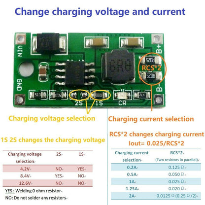 DD23CRTA 1S 2S 3S Li-Ion Lipo 4.2V 8.4V 12.6V Charger for 3.7V 7.4V 11.1V Battery 18650