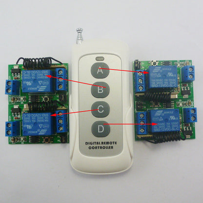 CE033A 1CH 433mhz Delay Relay Receiver Pt2262 Module 4Buttons EV1527 Receiver 433.92MHz