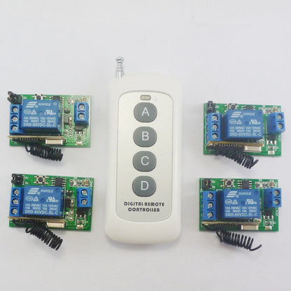CE033B 5V 433MHz RF Delay Timer Wireless 1 pcs 4 buttons Remote control 4 pcs Receiver