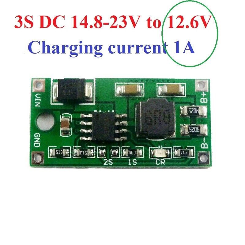 DD23CRTA 1S 2S 3S Li-Ion Lipo 4.2V 8.4V 12.6V Charger for 3.7V 7.4V 11.1V Battery 18650