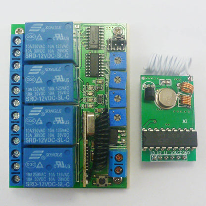 RF22A04 PT2262 Transmitter Control Delay Relay Receiver Kits RF Wireless Lamp LED Motor