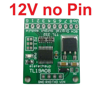 TL19A08 TL19B08 8ch Modbus Rtu AT Command RS232(TTL)PLC Module PC UART IO Control Switch Board