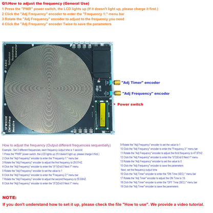 SFWSC08 8CH 250MM Large 25 Frequencies Sequential Output 7.83Hz Battery power Schumann Resonances Generator