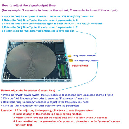 SFWSC08 8CH 250MM Large 25 Frequencies Sequential Output 7.83Hz Battery power Schumann Resonances Generator