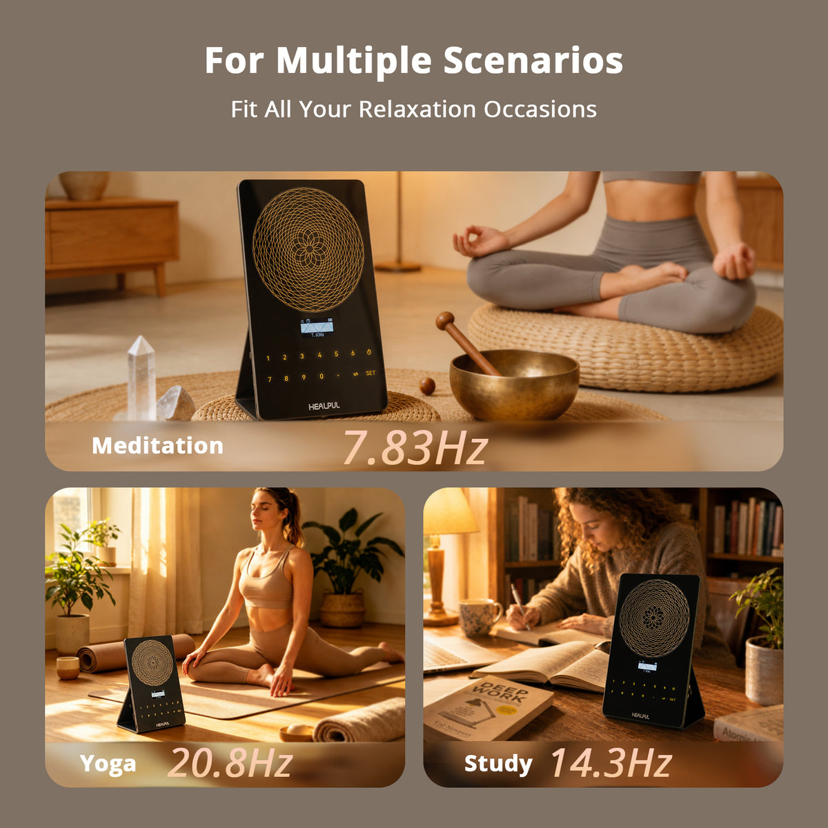 Schumann Generator Desktop Vertical Battery Rechargeable power + touch screen
